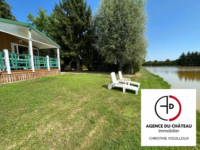 PROCHE SULLY SUR LOIRE CHALET AMENAGE SUR SITE PAYSAGE AVEC ETAN