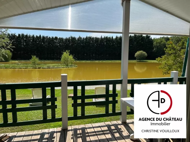 PROCHE SULLY SUR LOIRE CHALET AMENAGE SUR SITE PAYSAGE AVEC ETAN