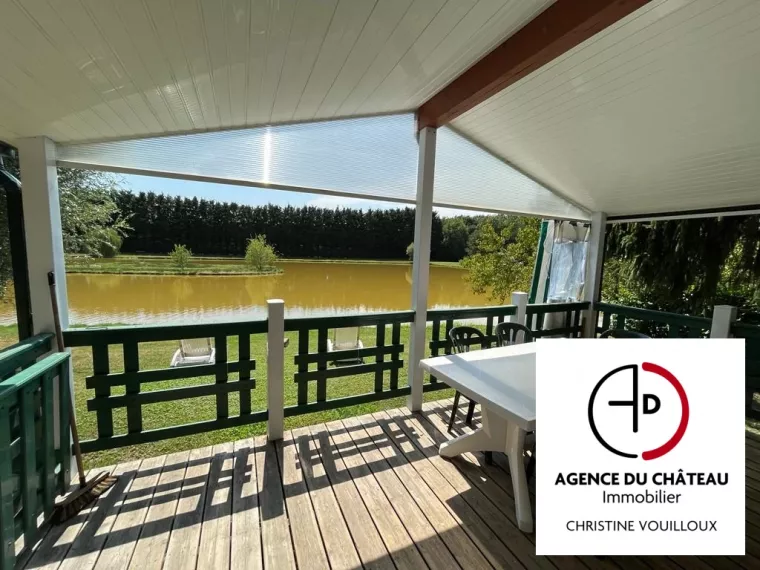 PROCHE SULLY SUR LOIRE CHALET AMENAGE SUR SITE PAYSAGE AVEC ETAN