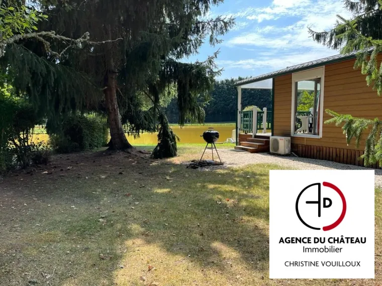 PROCHE SULLY SUR LOIRE CHALET AMENAGE SUR SITE PAYSAGE AVEC ETAN